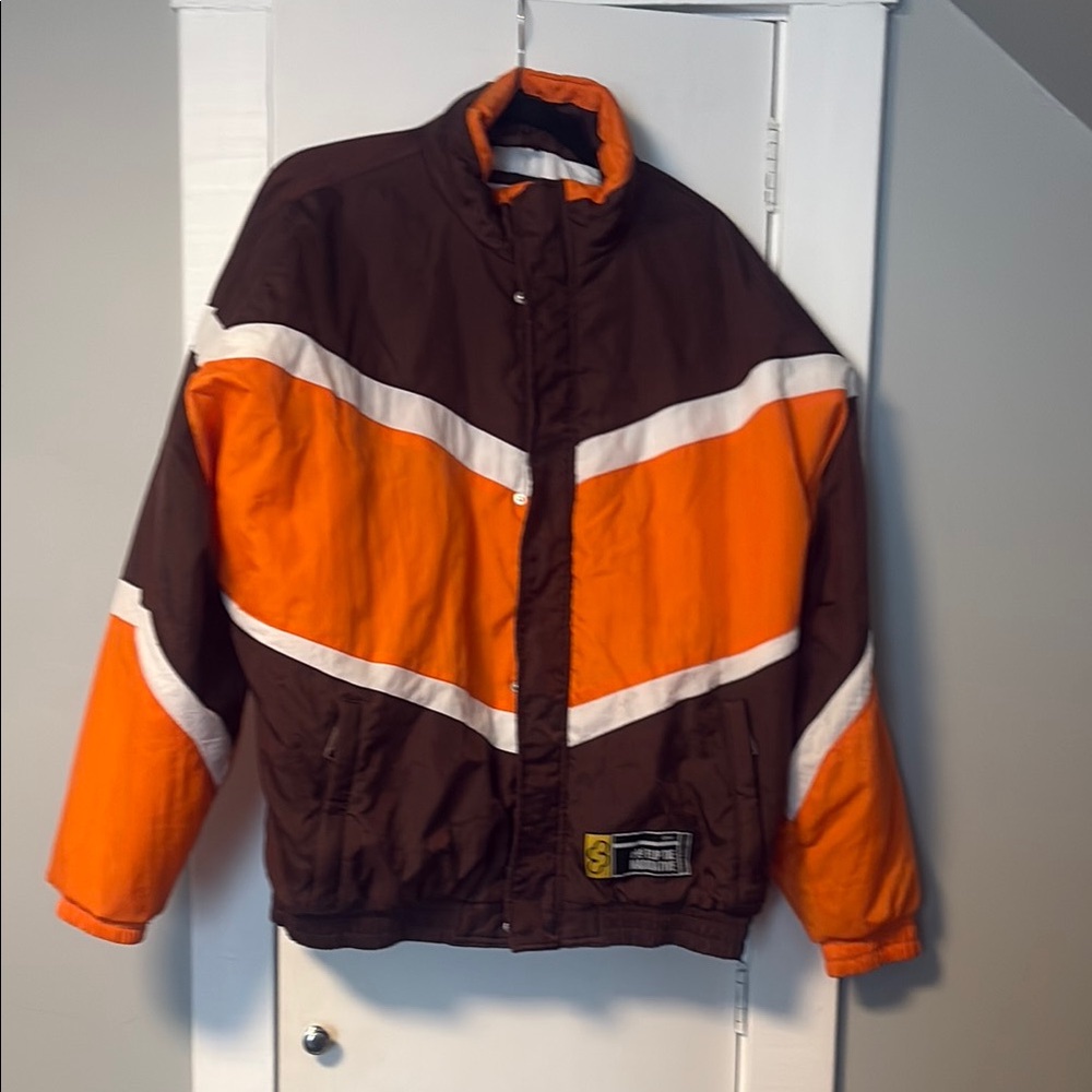 Men's Zara flip the script Brown and Orange Jacket